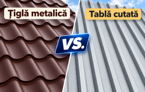 Țiglă metalică sau tablă cutată – ce alegi pentru acoperiș?