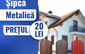 Șipcă metalică vopsită pe ambele părți, la prețul de 20 lei/metru!